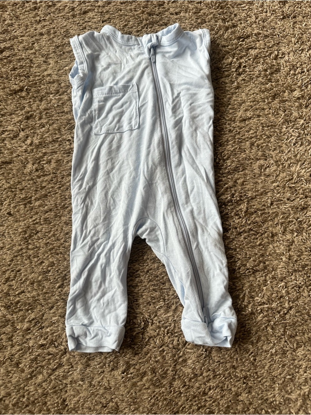 Kyte BABY Pale Blue Zippered Infant Romper